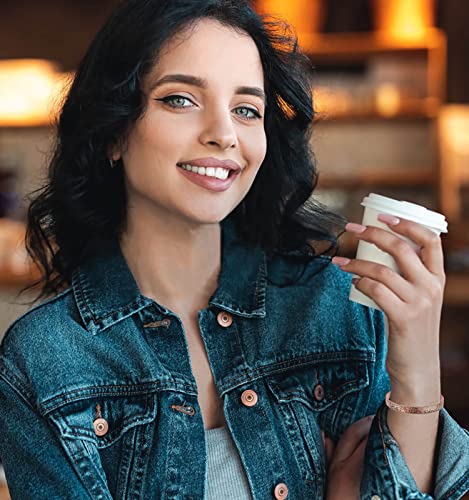 UtenoTureH Magnetic Copper Bracelet for Women for Arthritis, 6.5'' Adjustable Solid Copper Bracelet