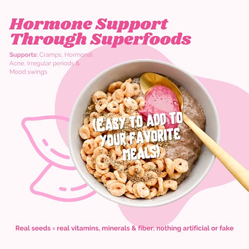 Funk It Wellness Seed Cycling Kit | Organic PMS Relief | Monthly Supply | Soothe Cramps, Hormonal Acne