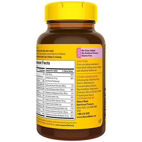 Nature Made Multivitamin For Her 50+ with No Iron, Womens Multivitamin for Daily Nutrition