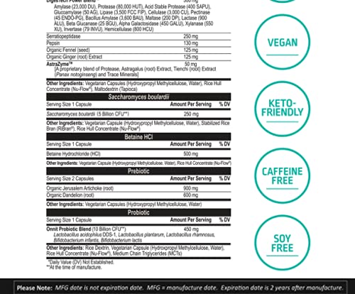 ONNIT Total Gut Health - Complete Probiotics & Digestive Enzyme Supplement