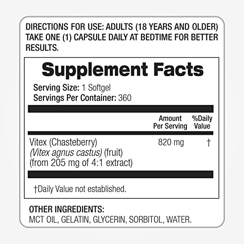 FITO MEDIC'S Lab - Vitex Supplement for Women - chasteberry- Menopause Support - 820 mg