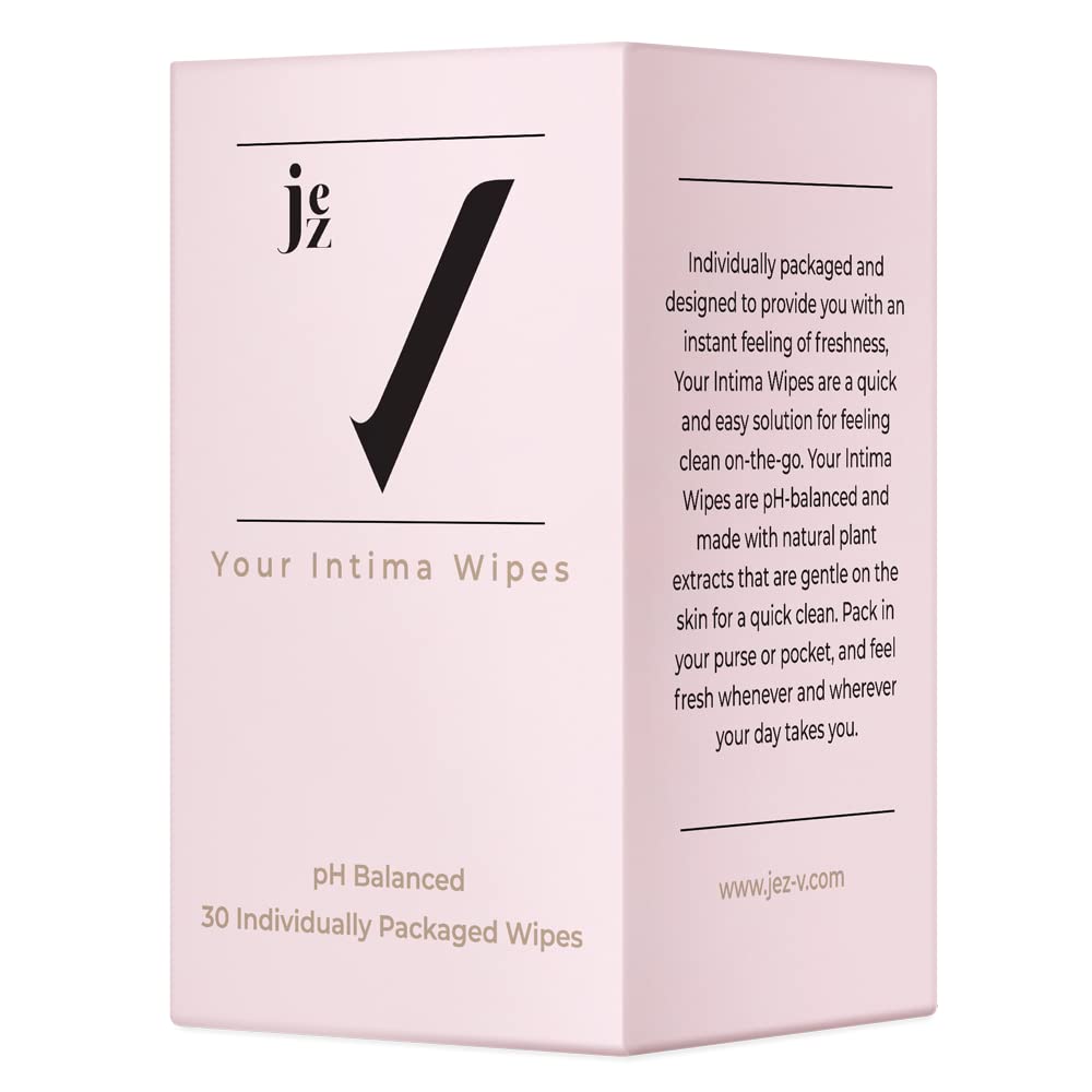 Jez Your Intima Wipes 30-Pack - Women's Feminine Care, Hygiene Products On the Go