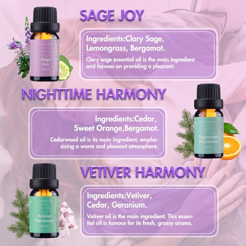 WECONA Essential Oils for Diffusers For Home - Dreamland Slumber Aromatherapy Oils Set