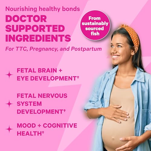 Pink Stork Prenatal DHA - Omega 3 Fish Oil Supplements with DHA and EPA, Pregnancy
