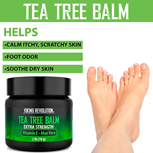 Viking Revolution Tea Tree Oil Cream - Super Balm Athletes Foot Cream - for Eczema
