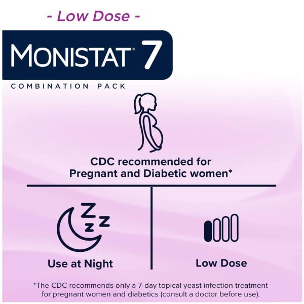 Monistat 7-Day Yeast Infection Treatment | Cream + External Itch Relief Cream | Pack of 2