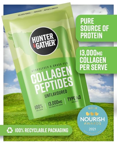 Hunter & Gather Bovine Collagen Powder 400g | Pure Unflavoured Premium Hydrolysed Bovine Collagen Peptides Powde