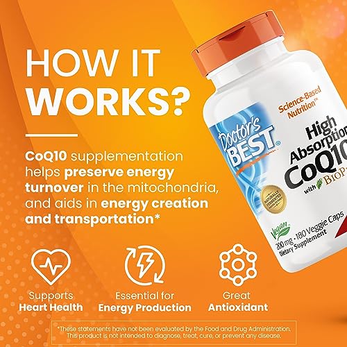 Doctor's Best High Absorption CoQ10 with BioPerine, Non-GMO, Gluten & Soy Free