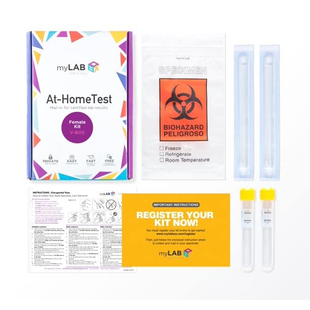 myLAB Box STD at Home Test for Yeast, Vaginal Health Combo CLIA Lab Certified Results