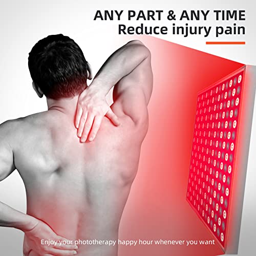 TherapSky Red Light Therapy Device 45W LED Red Infrared Light Therapy Lamp w/Remote Control and Timer