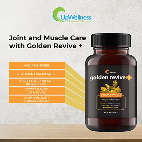 UpWellness Golden Revive + Joint Support with Quercetin, Magnesium, and Turmeric