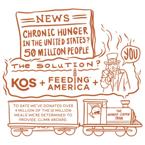 KOS Organic Vegan Protein Powder with 50mg Caffeine, Salted Caramel Coffee