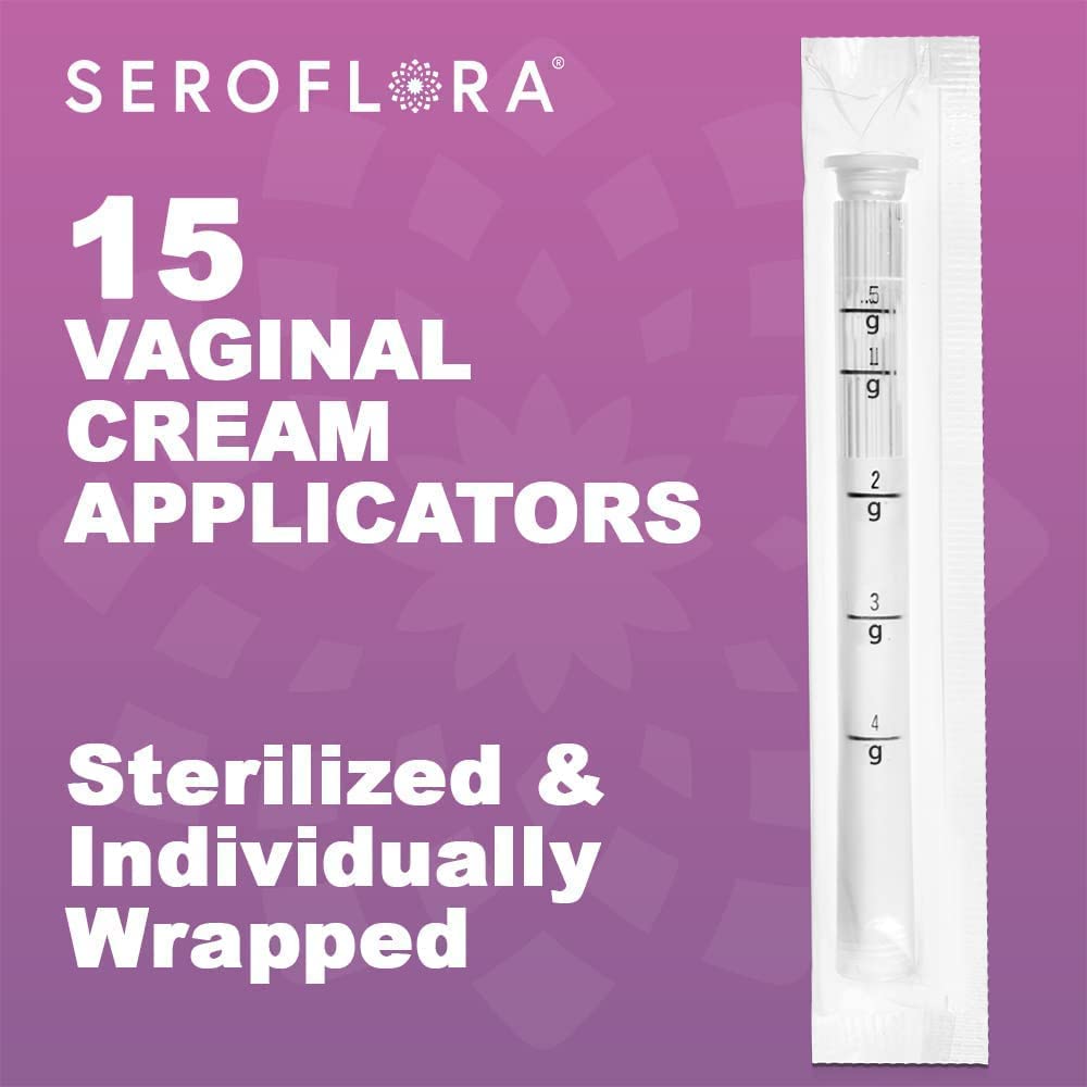 Seroflora Disposable Plastic Vaginal Applicators - Threaded End to Fit OTC Gels, Lubes or Creams Products