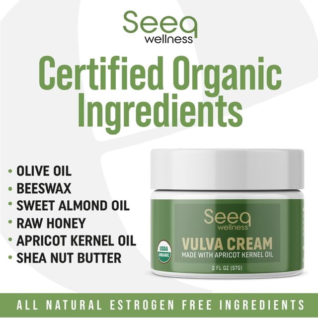 Seeq Wellness Organic Vulva Balm, Intimate Skins Care, Menopause Support, Relieves Feminine