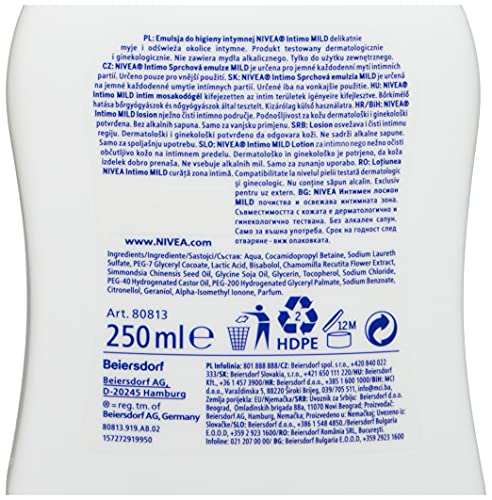 Nivea Intimate Intimo Natural Daily Comfort Mild & Delicate Feminine Cleanser 200 Ml. l