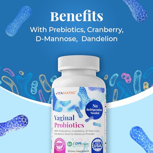 Vitamatic Vaginal Probiotics 20 Billions for Women pH Balance & Odor Control