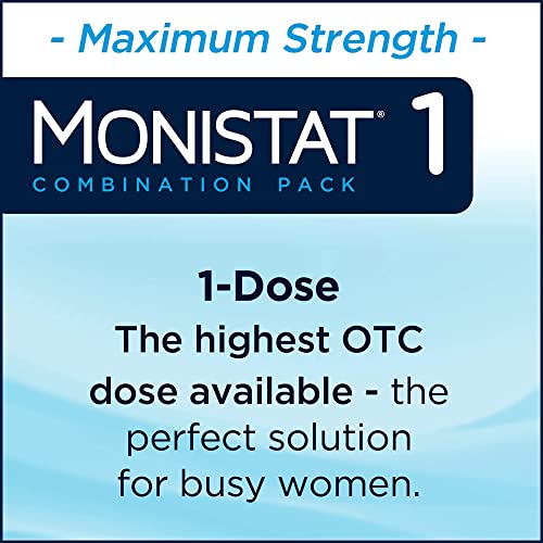 Monistat 1 Day Yeast Infection Treatment for Women, 1 Miconazole Ovule Insert & External Monistat Anti-Itch