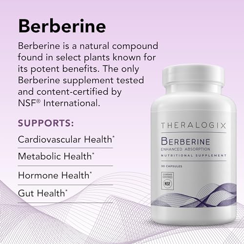 Theralogix Berberine Enhanced Absorption - 30-Day Supply - Made with Berberine