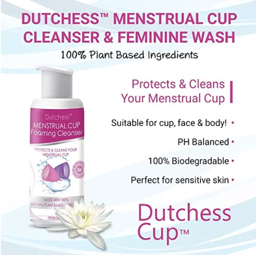 Dutchess Menstrual Cup Foaming Cleanser (3.4 oz) - Suitable for Silicone Menstrual Cups