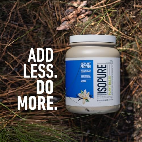 Isopure Vanilla Vegan Protein Powder, with Monk Fruit Sweetener & Amino Acids, Post Work