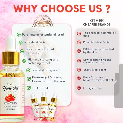 MERICH Natural Yoni Oil | Feminine Yoni Detox Oil | Naturally Scented Vaginal Oil | Restores pH Balance