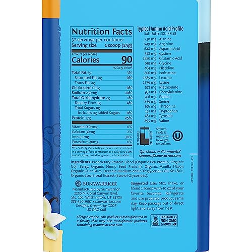 Vegan Protein Powder Plant-based Protein Powder USDA Organic | BCAA Amino Acids