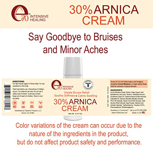 e70 Arnica Cream & Roll-On for Visible Bruise Relief, soothes Stiffness, Calms Swelling Formula