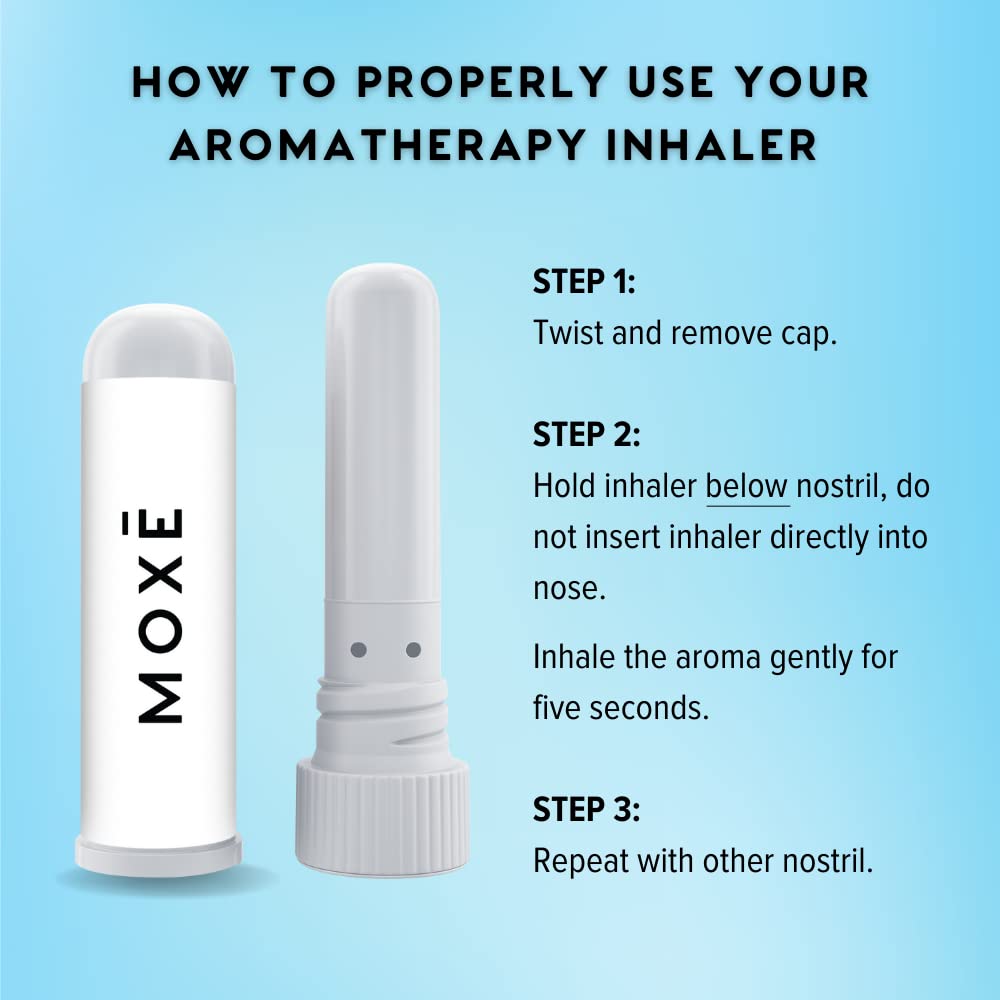 MOXĒ Eucalyptus Essential Oil Nasal Inhaler, Sinus & Congestion Relief, Daily Relaxation, Stress Relief