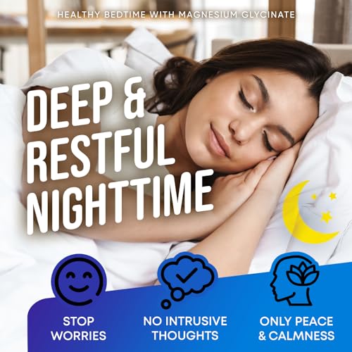 Magnesium Glycinate 500MG - Magnesium for Sleep - High Absorption Chelated Magnesiu