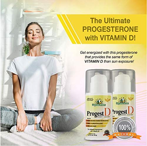 Progest D Progesterone Body Cream Net Wt. 4oz / 85.5g - Transdermal use only, Progesterone