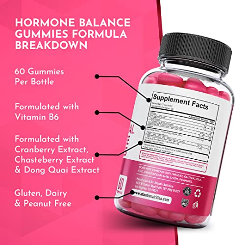 Hormonal Balance For Women & PMS Relief Gummies - Alleviates Cramps, Bloating, Mood Swings