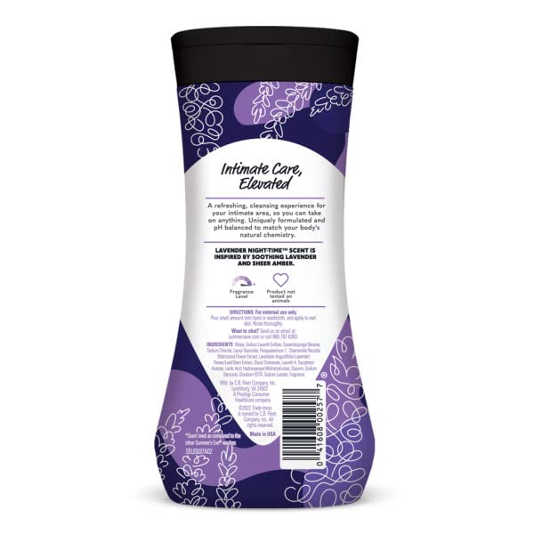 Summer's Eve Night-Time Cleansing Wash, Lavender, 12 Fl Oz (Pack of 3)