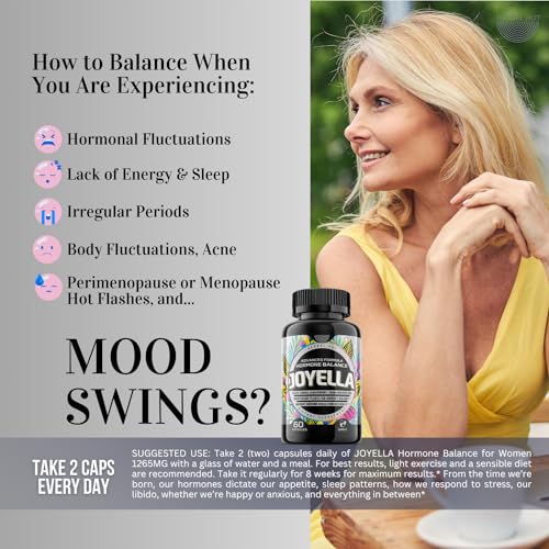Womens Hormone Balance Supplement for Mood Swings, Hot Flashes Menopause Relief