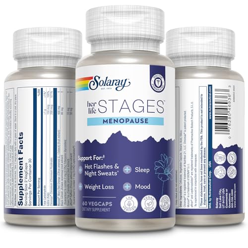 Solaray Menopause her Life Stages - Menopause Supplements for Women - Supports Weight Loss
