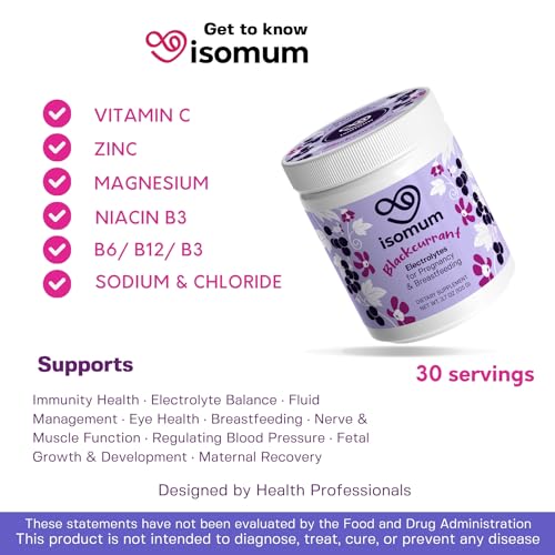ISOMUM Electrolytes: Pregnancy & Postpartum Support - Immunity, Lactation, Energy Drink