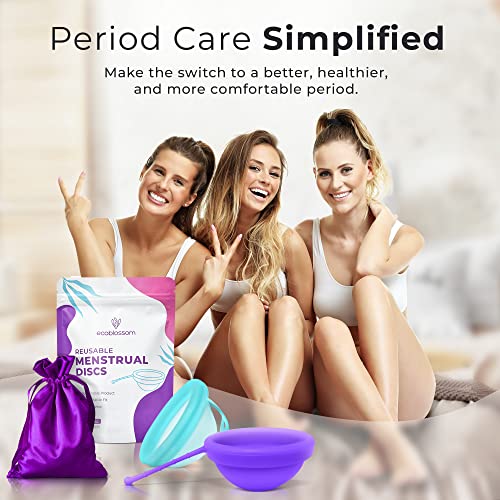 EcoBlossom Reusable Menstrual Disc with Removal String - The Most Reliable Medical Grade Silicone