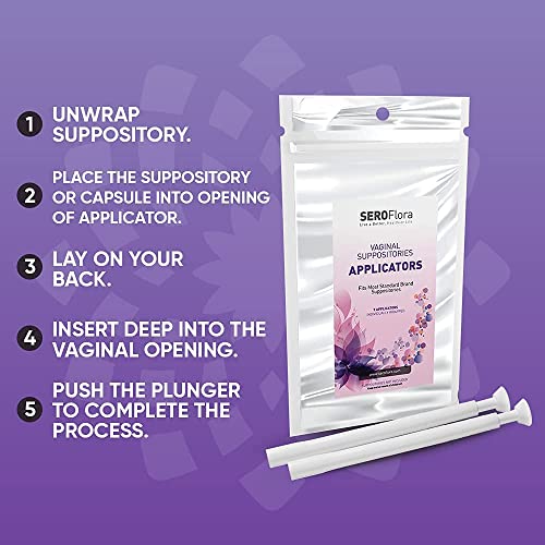 SEROVERA Seroflora Boric Acid Suppositories Applicators for Women, Individually Wrapped Pack of 7