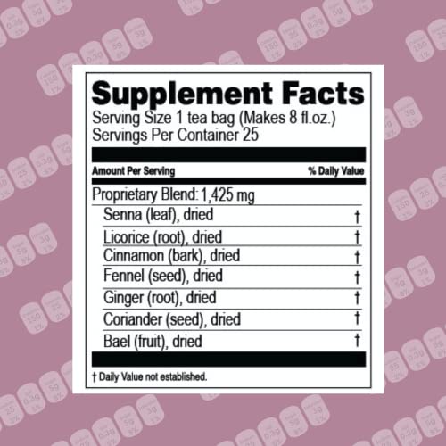 Hyleys Colon Cleanse Tea Blackberry Flavor - 50 Tea Bags (1 Pack)