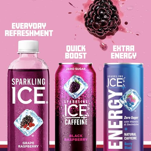 Sparkling Ice, Grape Raspberry Sparkling Water, Zero Sugar Flavored Water, with Vitamins