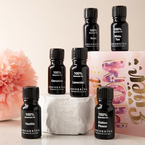 COCORRÍNA Essential Oil Gift Set - 6 Pack / 10ml Pure Essential Oils for Diffusers