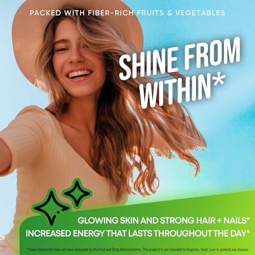 Fruits and Veggies Supplement - High Fiber Supplement for Immunity, Gut & Energy