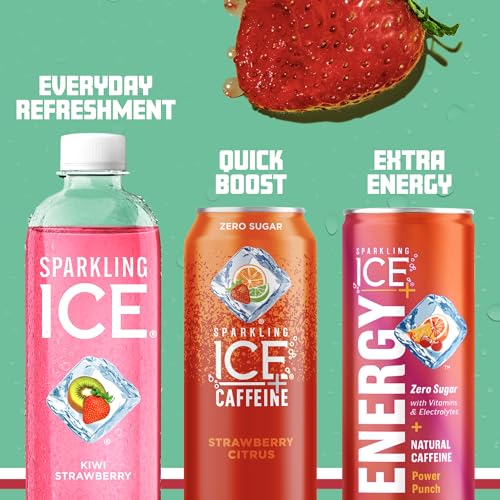 Sparkling Ice, Kiwi Strawberry Sparkling Water, Zero Sugar Flavored Water, with Antioxidant