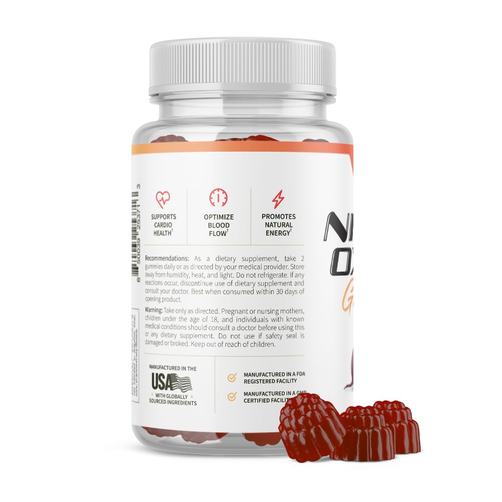 Snap Supplements Nitric Oxide Beet Root Gummies - Support Healthy Blood Circulation