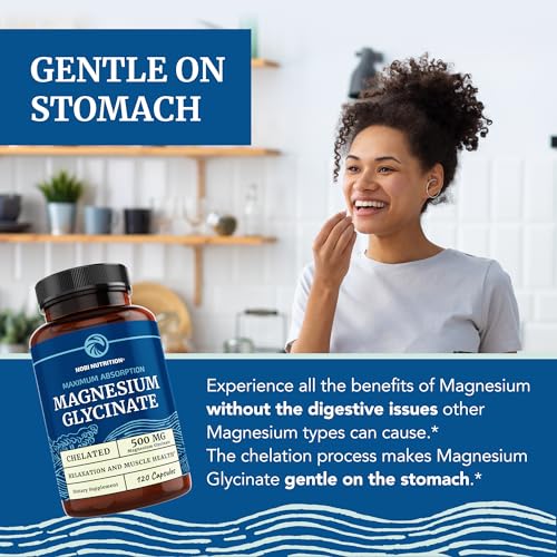 Magnesium Glycinate 500mg | Chelated Bisglycinate Complex for Muscle Relaxation