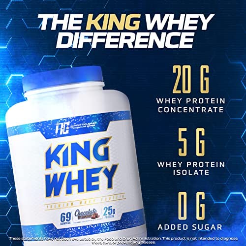 Ronnie Coleman Signature Series Whey Concentrate + Isolate Protein Powder, Pre Workout