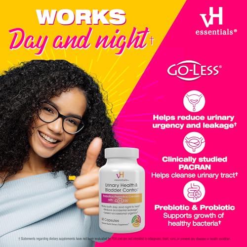 vH essentials Urinary Health & Bladder Control, Cranberry Extract, Prebiotics and Probiotics