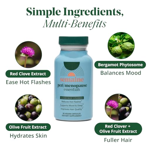 Semaine Peri/Menopause Bundle for Thicker Hair, Hot Flashes, Deeper Sleep, Fewer Cravings, Better Moods