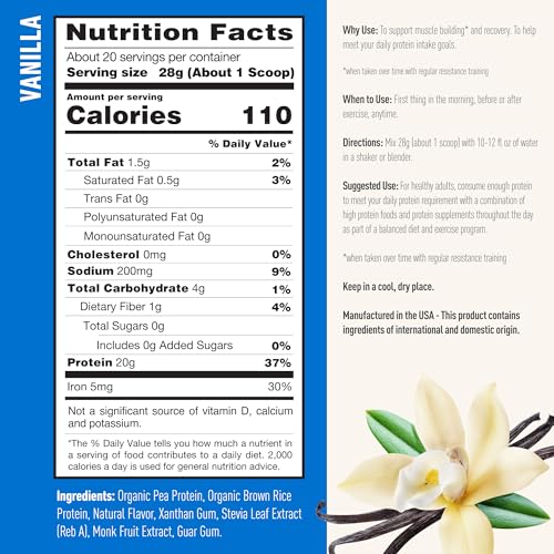 Isopure Vanilla Vegan Protein Powder, with Monk Fruit Sweetener & Amino Acids, Post Work