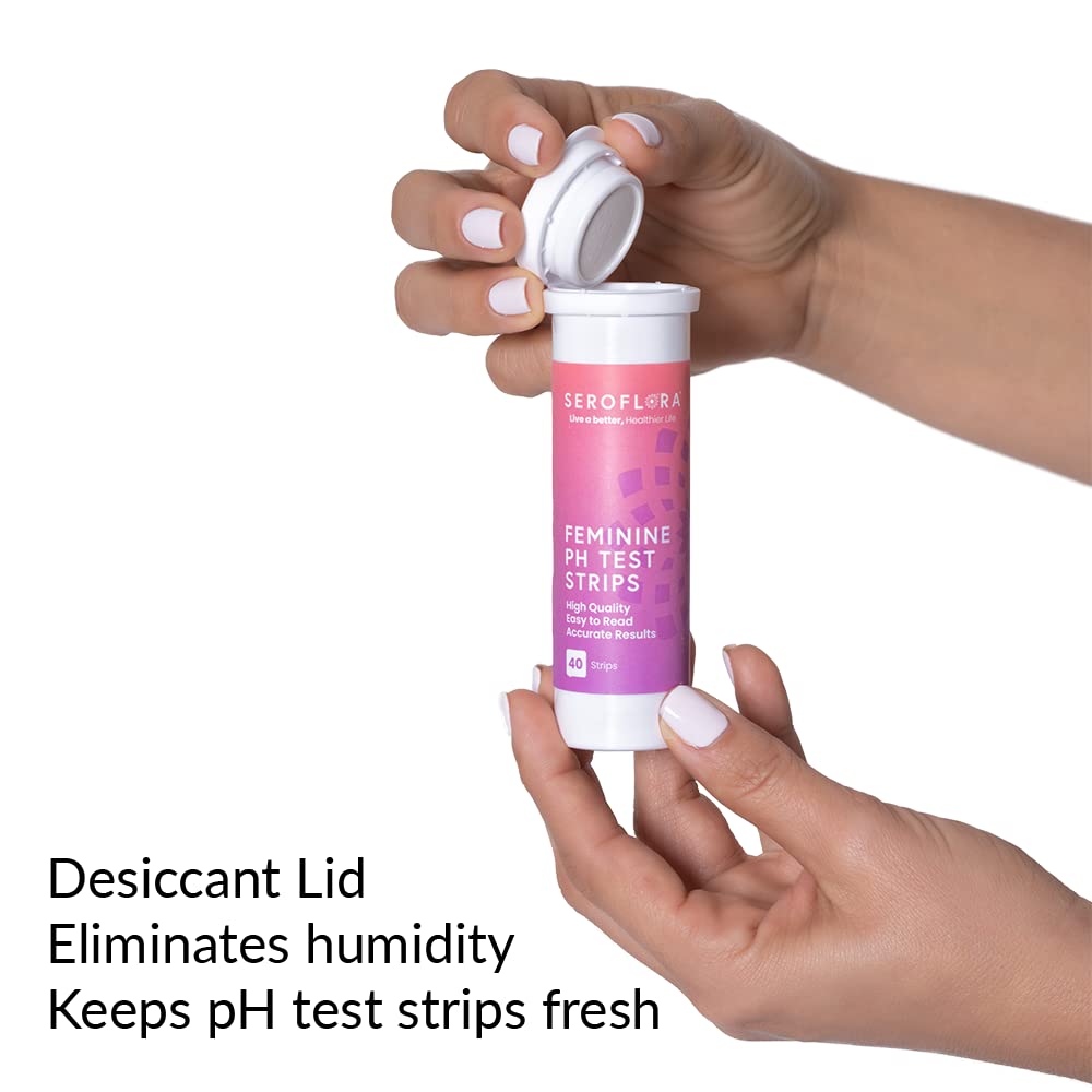 Seroflora Vaginal pH Test Strips for Women - Monitor Vaginal Health & Yeast Infection - Easy