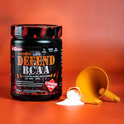 Grenade Defend BCAA Powder, Strawberry Mango, 390 g (7 g BCAA's Per Serving